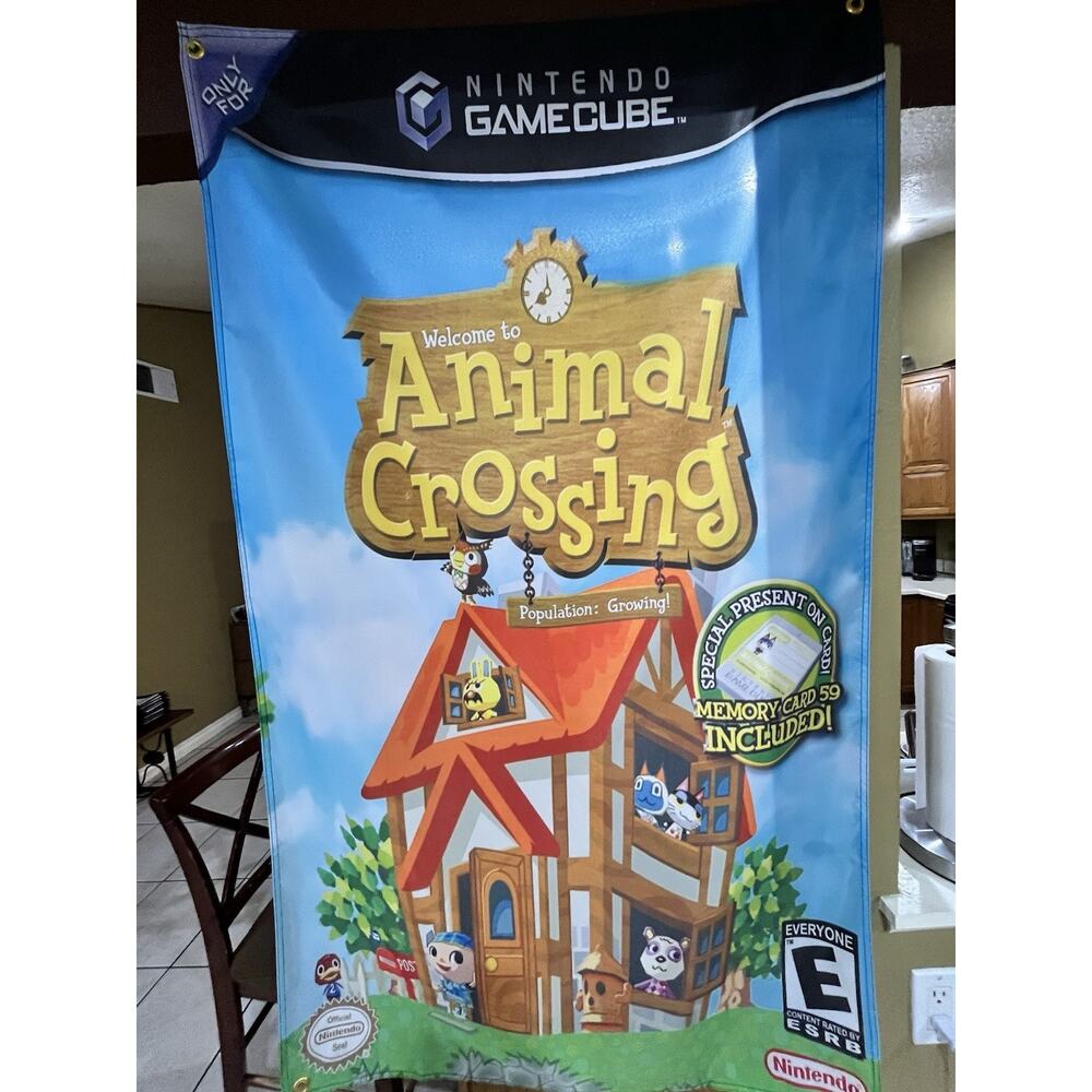 Animal Crossing 5ft Flag Nintendo Gamecube 2005 Banner Poster NGC